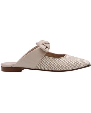 Status Schoenen ,Leer Cagliari Muiltje Schoenen - Naturel