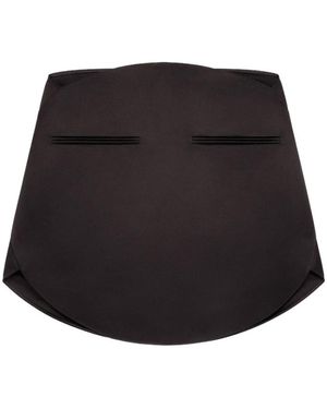 Courreges Circle Satin Miniskirt - Zwart
