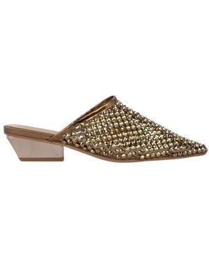 Alma En Pena. Heeled Mules - Brown