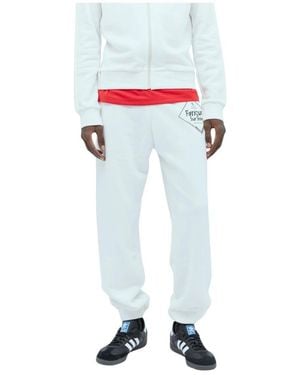 Wales Bonner Broeken ,Wit ,Katoen Wander Track Pant - Blauw