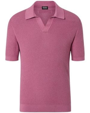 ZEGNA Polo Shirts - Purple