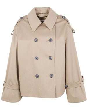 By Malene Birger Jassen ,Katoen Alisandra Double-Breasted Coat - Naturel