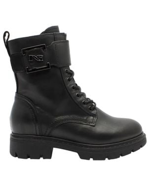 Nero Giardini Lace-Up Boots - Black