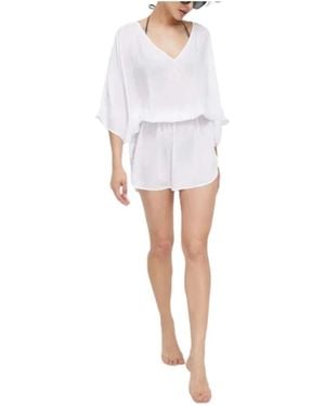 Trussardi Caftano Water Color Logo - Wit