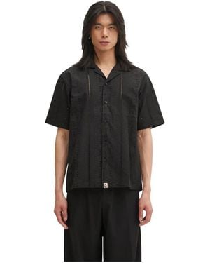 A Bathing Ape Short Sleeve Shirts - Negro