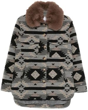 Ava Adore Jassen ,Veelkleurig ,Satijn Coat Santa Monica - Bruin