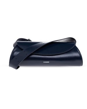 Jil Sander Schoudertas Cannolo - Blauw