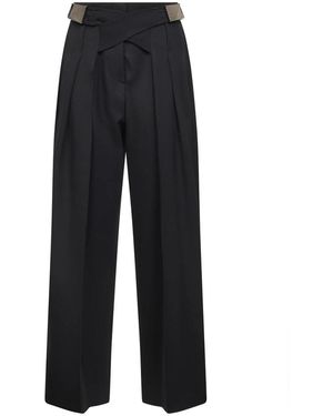 The Attico Wide Trousers - Black