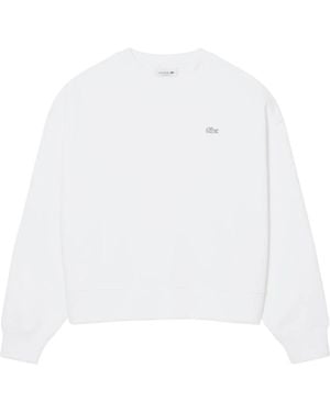 Lacoste Oversized Double-Face Jersey Sweatshirt - Wit