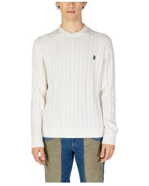 U.S. POLO ASSN. Round-Neck Knitwear - White
