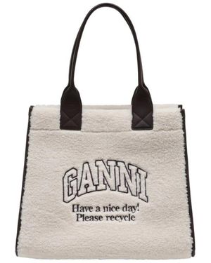 Ganni Tote Bags - Grey
