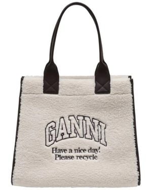 Ganni Tote Bags - Grey