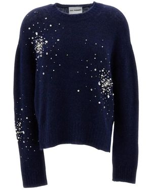 Des Phemmes Rundhals-Pullover - Blau