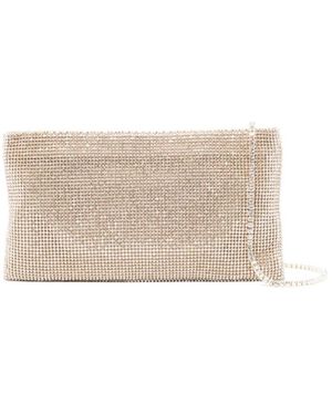 Benedetta Bruzziches Kristallketten-Schultertasche - Natur
