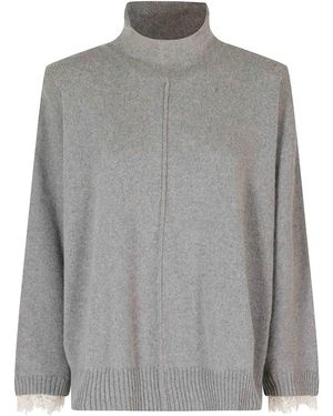 Alberta Ferretti Maglia Misto Cashmere - Grau