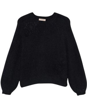 Twinset Round-Neck Knitwear - Negro
