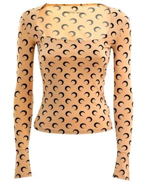 Marine Serre Long Sleeve Tops - Marrone