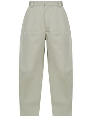 Moncler Broeken ,Katoen Katoenen Gabardine Broek - Grijs