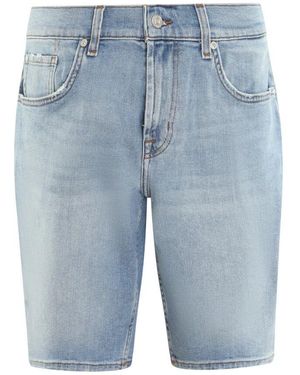 7 For All Mankind Reguläre Timber Shorts Für Herren - Blau