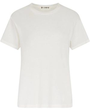 ÉTERNE Tops ,Wit ,Katoen Short Sleeve Boyfriend T-Shirt