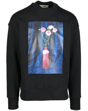 MSGM Felpa di cotone - Blu