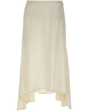Victoria Beckham Midi Skirts - Natural