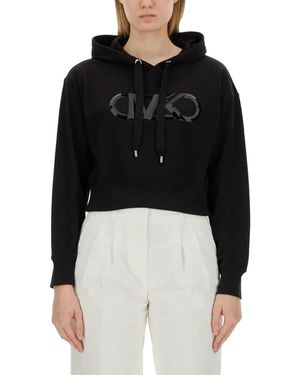 Michael Kors Empire Crop Hoodie - Zwart