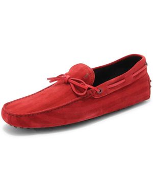Tod's Boat Shoes - Red