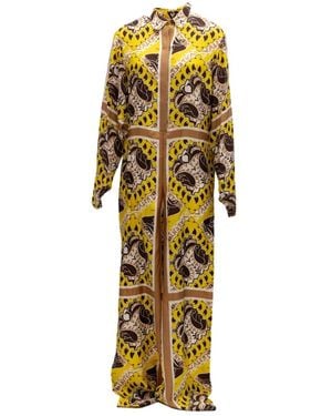 Valentino Garavani Jumpsuit Met Wijde Pijpen En Paisleyprint - Geel
