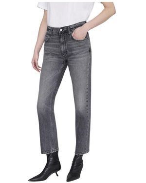 Anine Bing Cropped Jeans - Grey