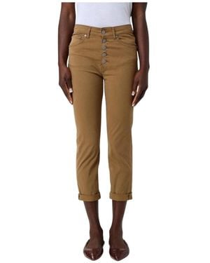 Dondup Cropped Jeans - Brown