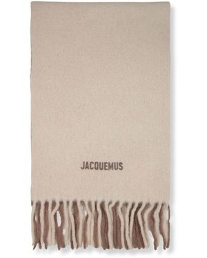 Jacquemus Bicolor Franje Sjaal Oogst Stijl - Bruin