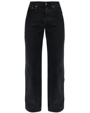 Off-White c/o Virgil Abloh Jeans ,Zwart ,Denim Straight-Leg Jeans