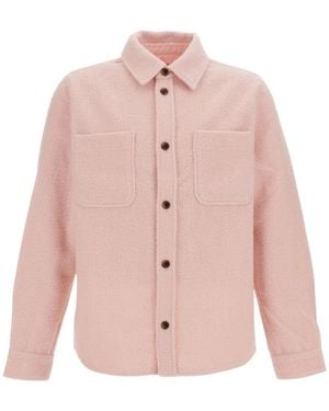 Les Deux Jassen ,Roze ,Wol Bouclé Overshirt