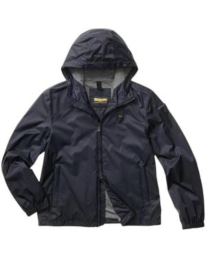 Blauer Jassen ,Blauw ,Katoen Hooded Jacket Cotton Lining Carruth