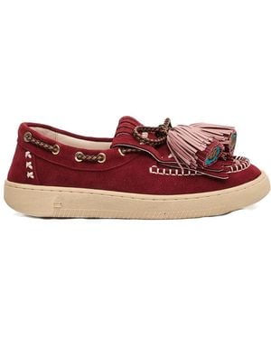 Elena Iachi Boat Shoes - Red