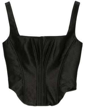 Self-Portrait Sleeveless Tops - Noir