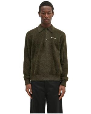 thisisneverthat Sct Logo Shaggy Knit Polo - Grün