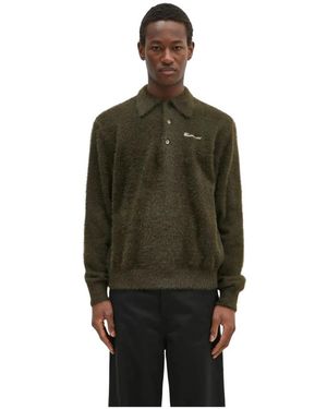 thisisneverthat Sct Logo Shaggy Knit Polo - Groen