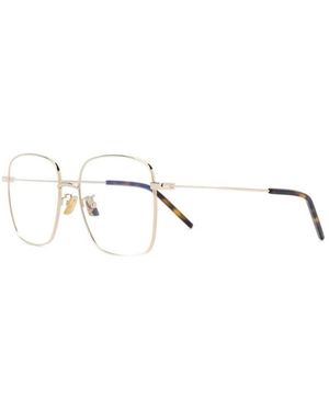 Saint Laurent 54Mm Square Optical Glasses - Metallic