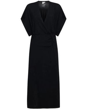 Alysi Vestido Negro Con Detalle Portafoglio, Mujer, Talla