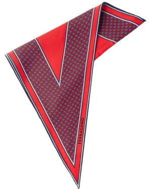 Ferragamo Silky Scarves - Rojo
