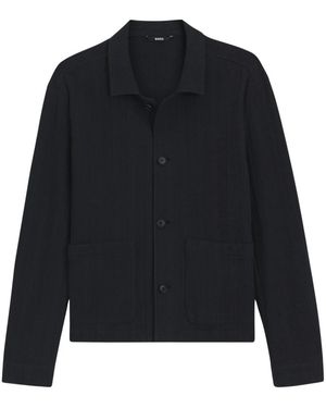 BOSS Jassen ,Blauw ,Overshirt - Zwart