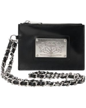 VAQUERA Accessoires ,Zwart ,Leer Zwarte Leren Portemonnee Ketting