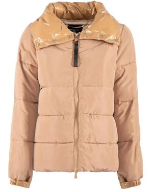 Nenette Korte Polyester Parka Jas - Naturel