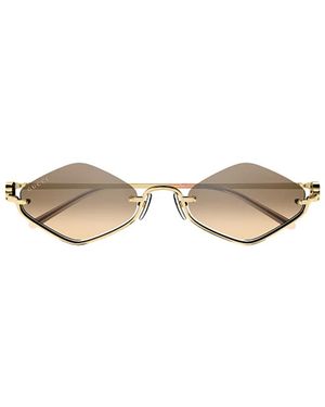 Gucci Metalen Zonnebril Ss25 Stijlvol Model - Geel