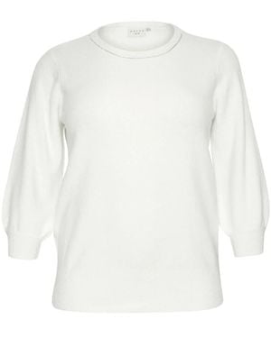 Kaffe Round-Neck Knitwear - White