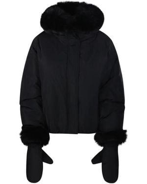 Yves Salomon Winter Jackets - Negro