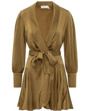 Zimmermann Kleedjes ,Groen ,Miniwikkeljurk