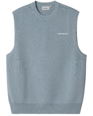 Carhartt Bestickte Strickweste - Blau
